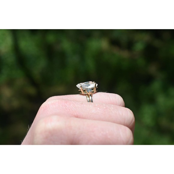 Raw Stone Ring, Bohemian Ring, Unique gift for Her, Raw Crystal Ring - Picture 8 of 8